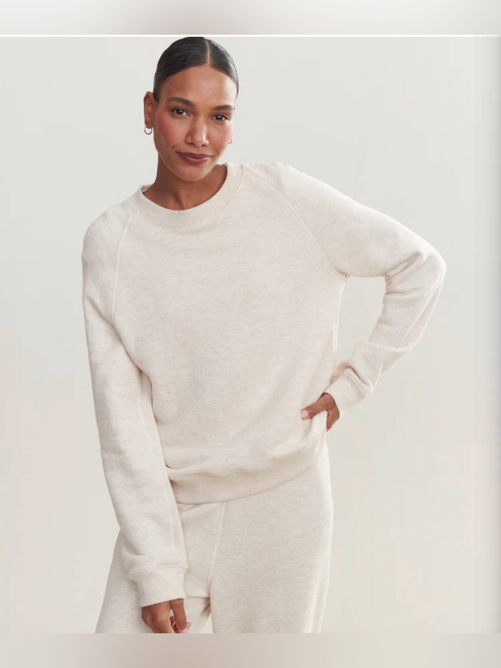 Jenni Kayne Saturday Sweatshirt in Color Oatmeal Size Large